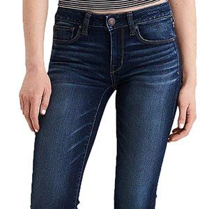 American Eagle Dark Wash Mid-Rise Skinny Jeans